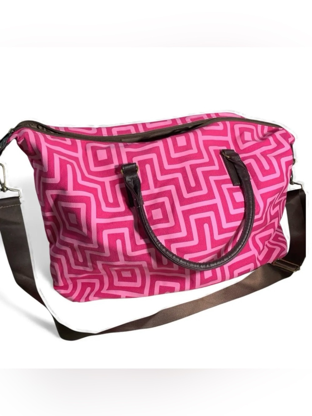 LULU DHARMA Pink Weekender Travel Carry On Tote  Bag NEW